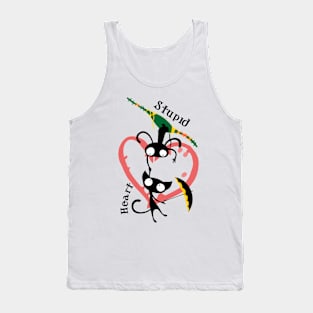 cats stupid heart Tank Top